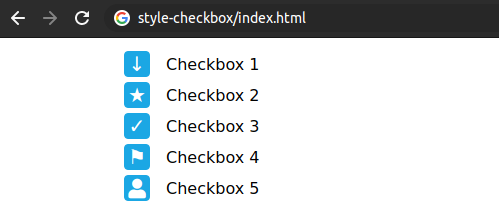 Checkbox font-awesome